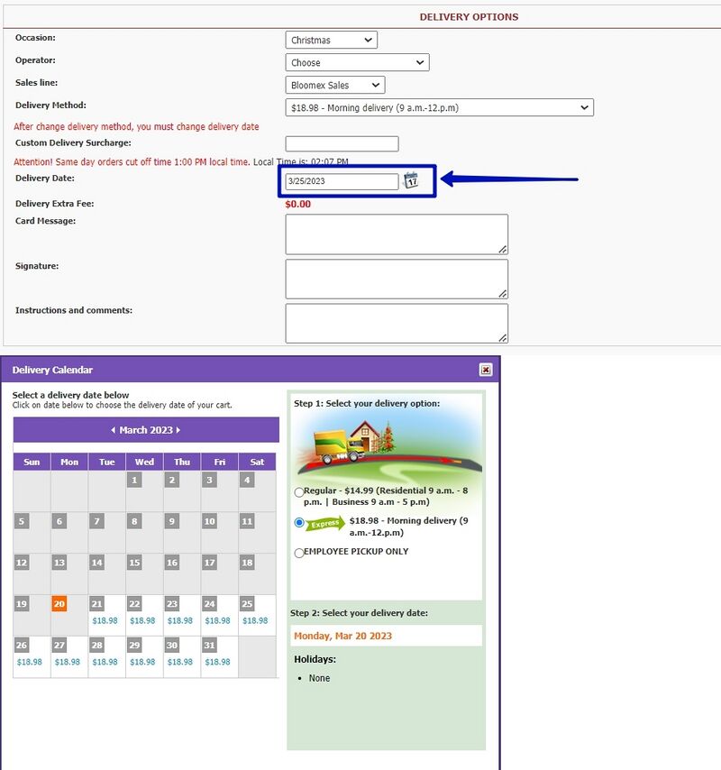 3. The date was successfully selected and confirmed calendar.jpg