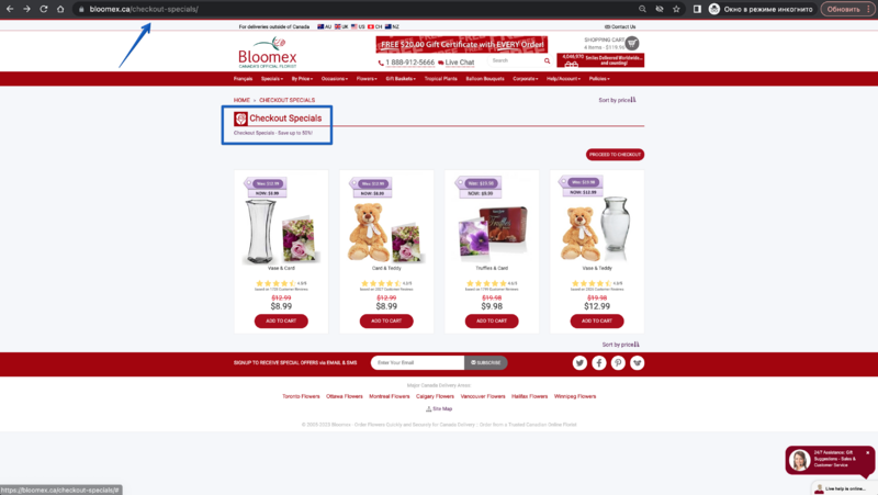 The checkout specials page is opened.png