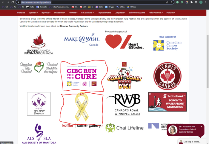404 "CIBC run for the cure" and "Koffler" partners cards.png