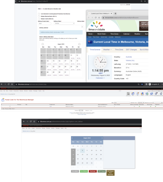 File:Order with Surcharge on delivered code with delivery 2 days delivery after 1 pm to 4pm for tomorrow unavailable, for after tomorrow available.png