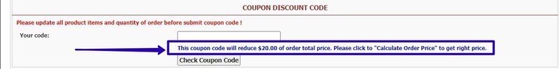 2. Coupon activated. Message- "This coupon code will reduce $20.00 of order total price".jpg