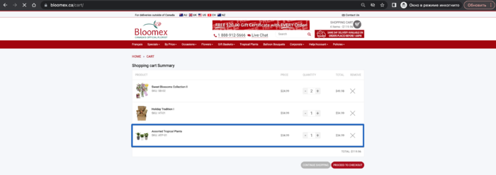 Proceed order from cart to continue shopping and add product.png