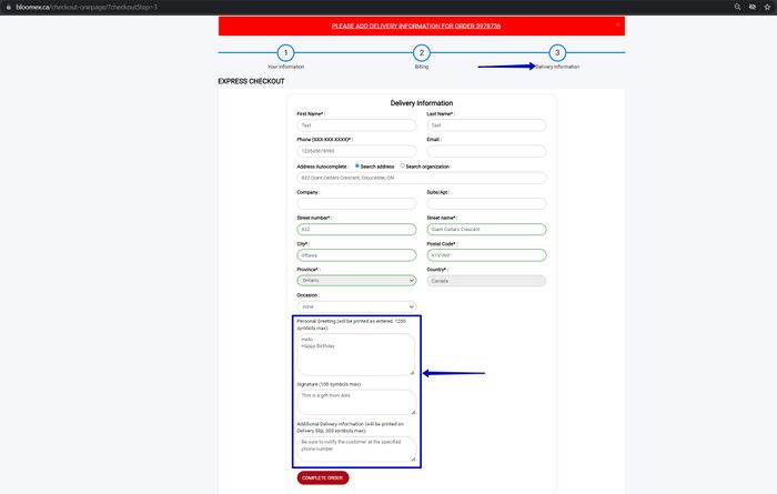 Personal Greeting, Signature, and Delivery Information are displayed correctl.jpg