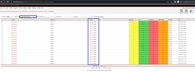 2. The selected Driver is sorted 1.jpg
